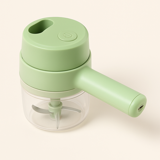 Mini Trancheuse & Hachoir Électrique 2-en-1 – Sans fil & Rechargeable