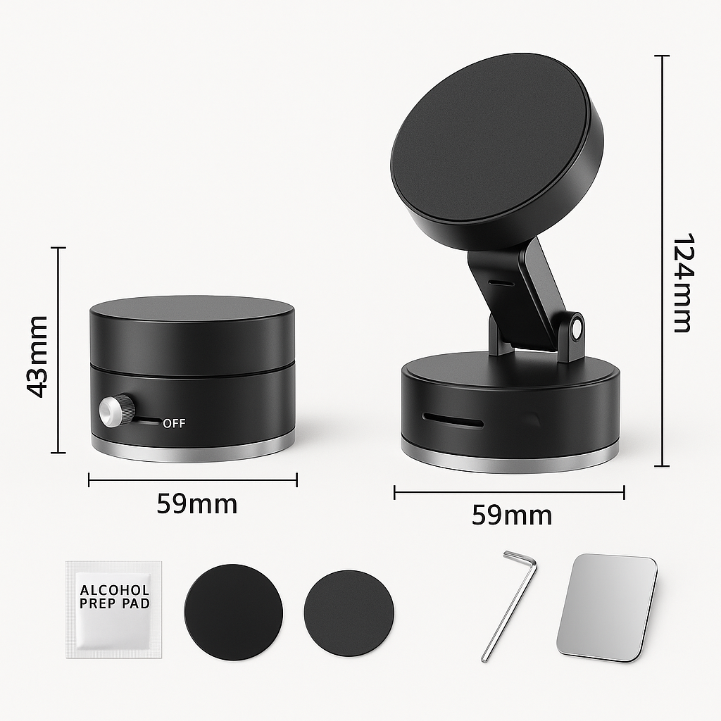Support Téléphone Magnétique à Ventouse