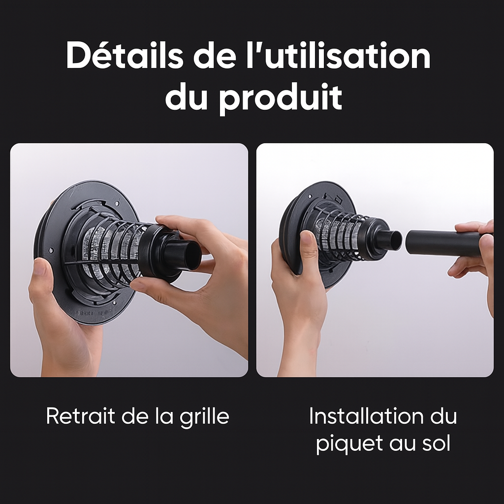 Lampe Solaire ANTI MOUSTIQUE pour l'extérieur (pelouse , terrain , champ )