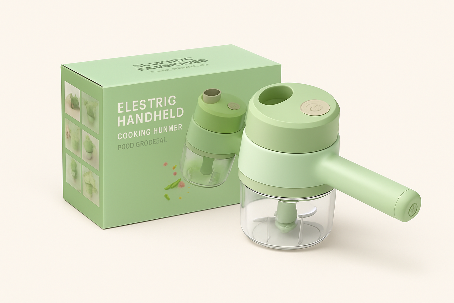 Mini Trancheuse & Hachoir Électrique 2-en-1 – Sans fil & Rechargeable