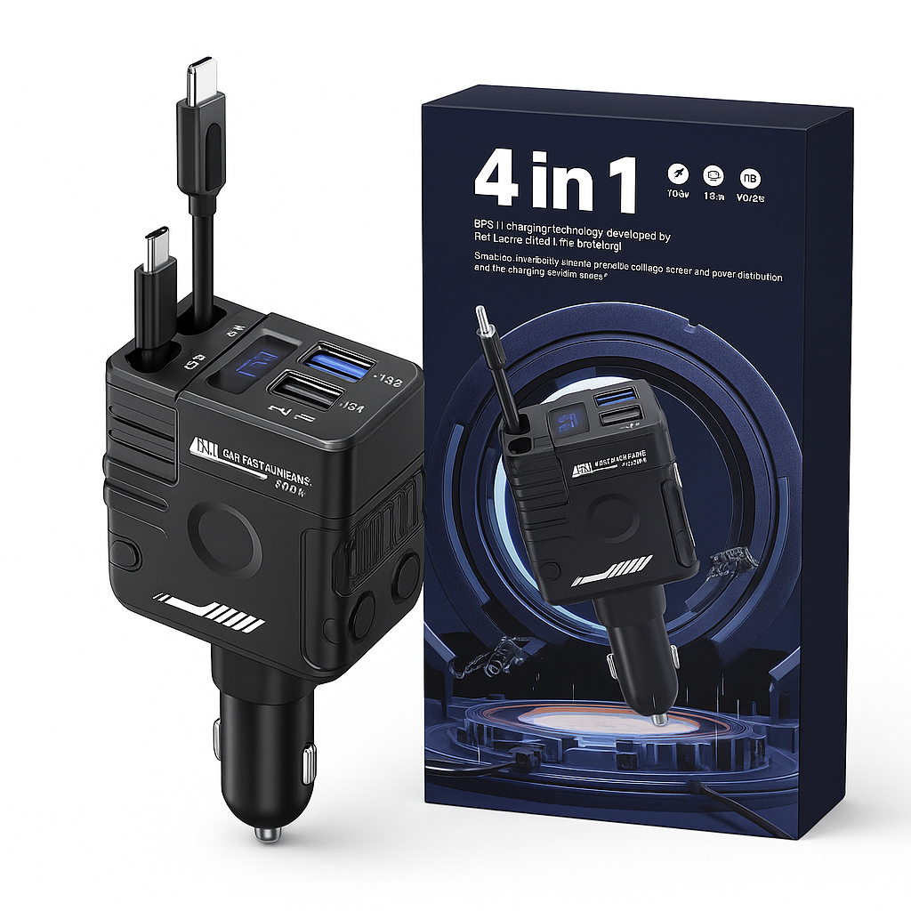 Chargeur Allume-Cigare 4 en 1