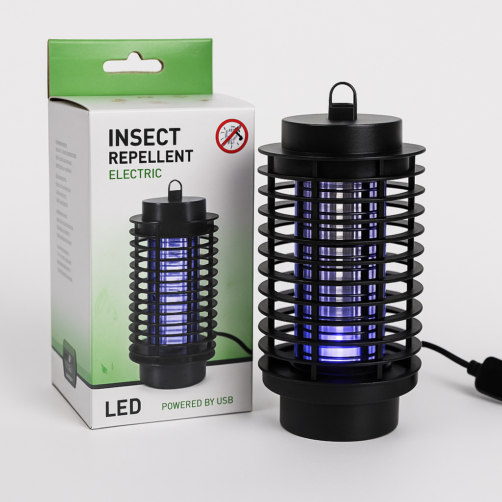 🦟 Lampe Anti-Moustique Électrique – Silencieuse, Sans produit chimique
